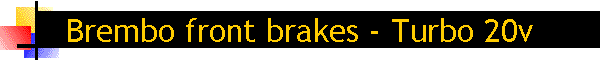 Brembo front brakes - Turbo 20v